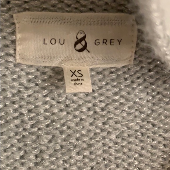 LOU & GREY Metallic Light Blue Hooded Sweater - Picture 4 of 7